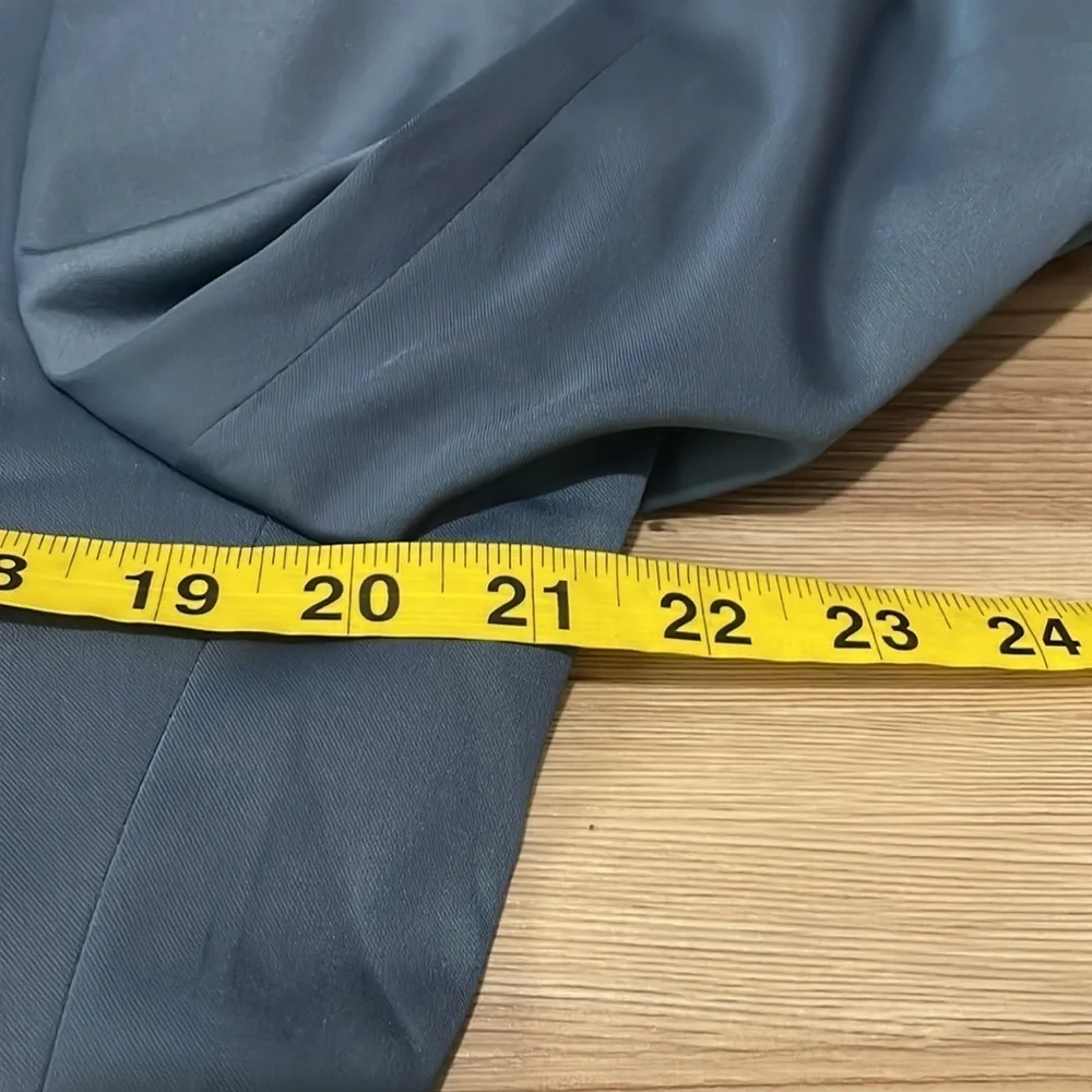 Zara men’s Blazer Suit jacket Sport coat Steel Blue Size 44 Stretch 2 Button